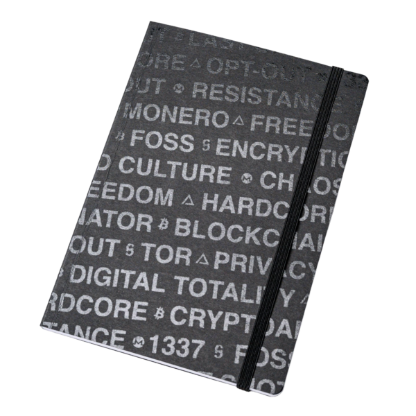 dark apparel privacy notebook notepad