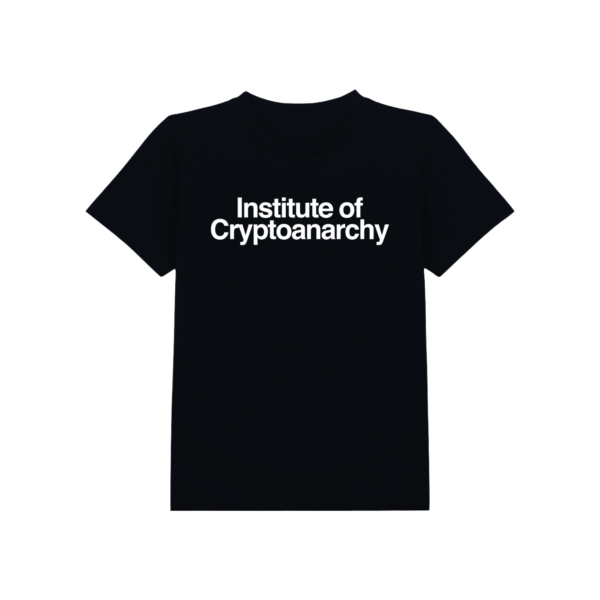 dark apparel kids black tshirt institute of cryptoanarchy