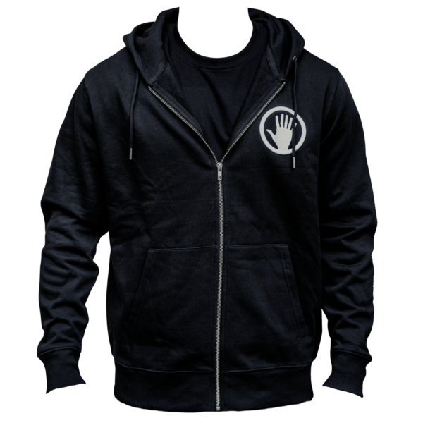 dark apparel black zipper hoodie dark prague enter the signal