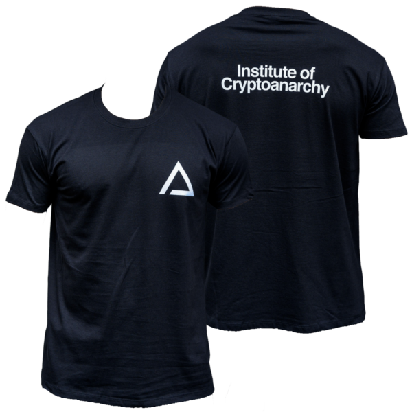 dark apparel black tshirt institute of cryptoanarchy