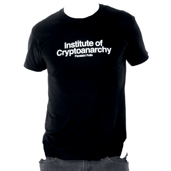 dark apparel black tshirt institute of cryptoanarchy