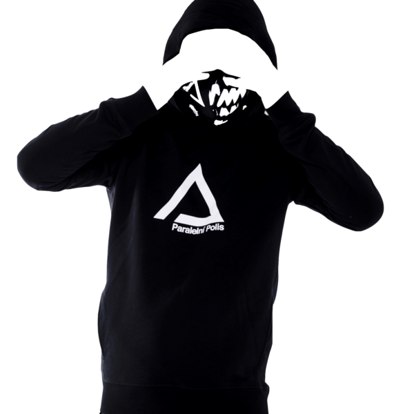 dark apparel black hoodie paralelni polis