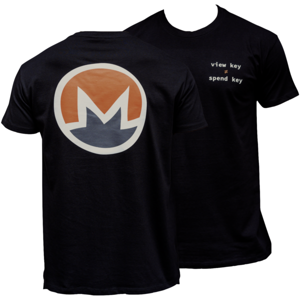 dark apparel xmr monero black tshirt