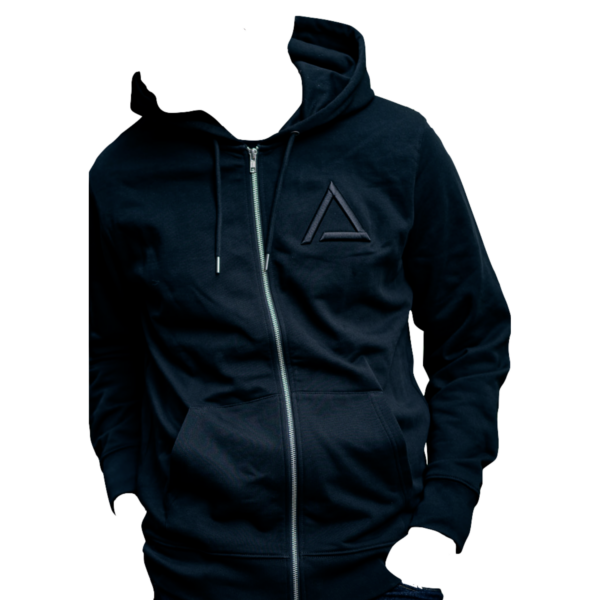 dark apparel black zipper hoodie institute of cryptoanarchy